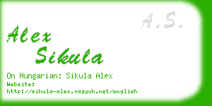 alex sikula business card